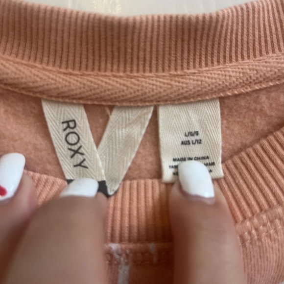 Roxy Peach and white floral sweatshirt - Picture 2 of 4